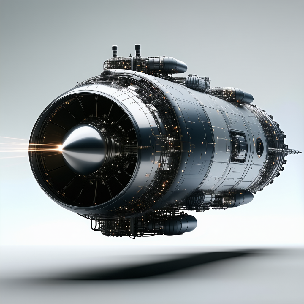 A Large, Futuristic Spacecraft Is Shown In A Close-up View