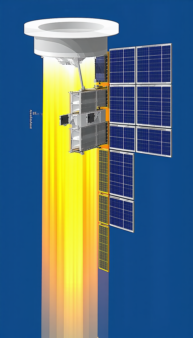 A Space Station With A Solar Panel On The Side