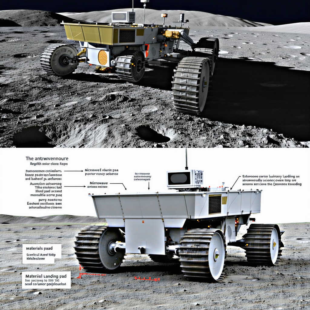 A White Robotic Vehicle, Possibly A Rover, Parked On A Rocky Surface