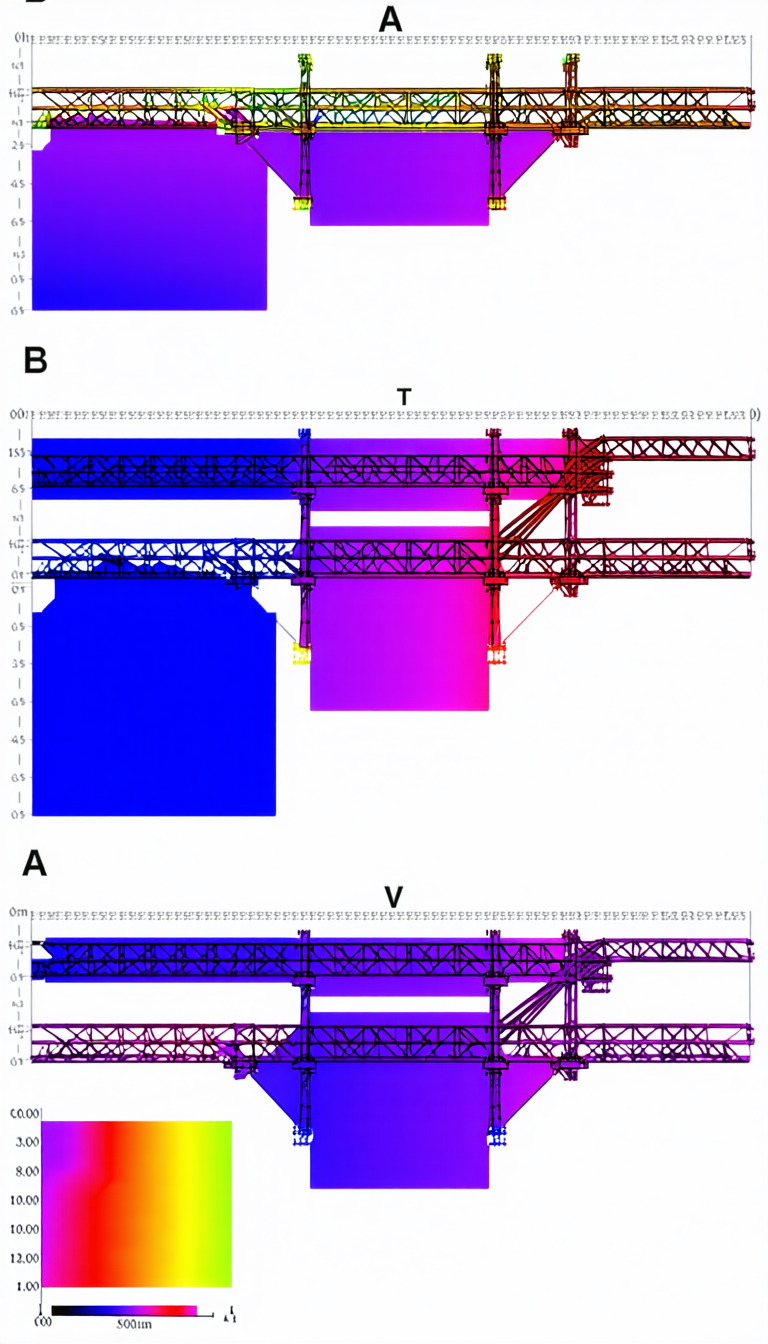 The Image Is A Graphic Representation Of A Large Structure, Possibly A Bridge Or A Building