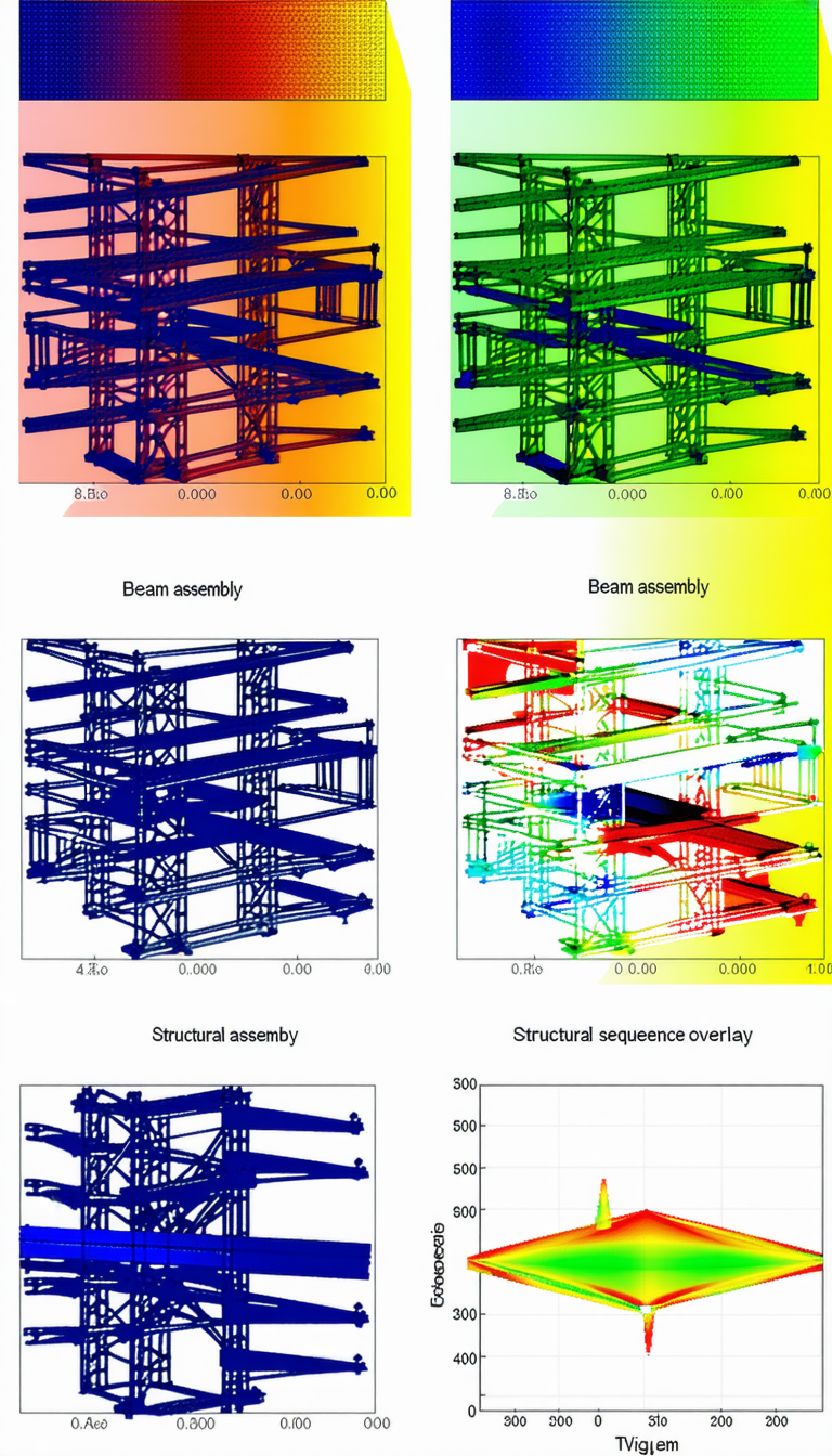 There Are Four Diagrams In The Image, Each Showing A Different Perspective Of A Building
