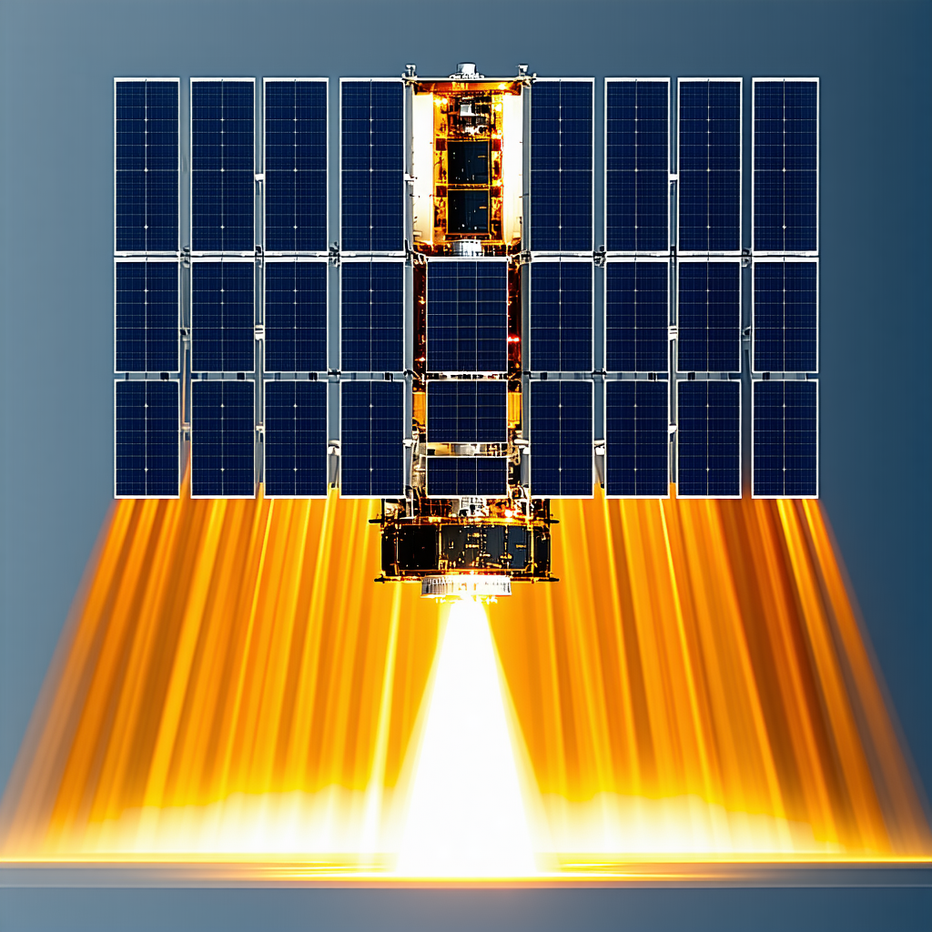 A Spacecraft With A Solar Panel On Its Side, Which Is Likely A Satellite
