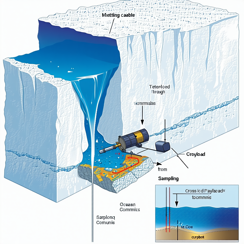 A Close-up Of A Piece Of Ice, Possibly A Glacier, With A Yellow Substance Flowing Through It