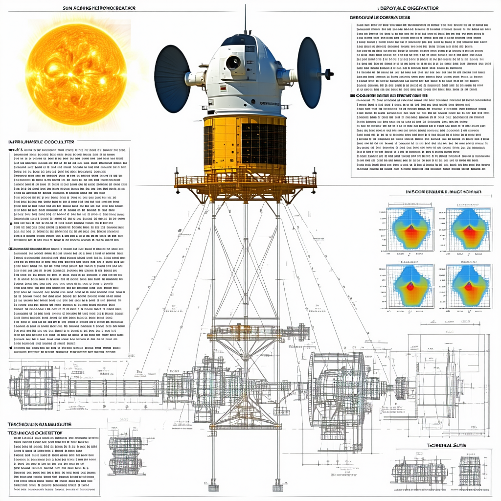 The Image Is A Detailed Drawing Of A Large Satellite Dish, Which Is A Part Of A Space Station