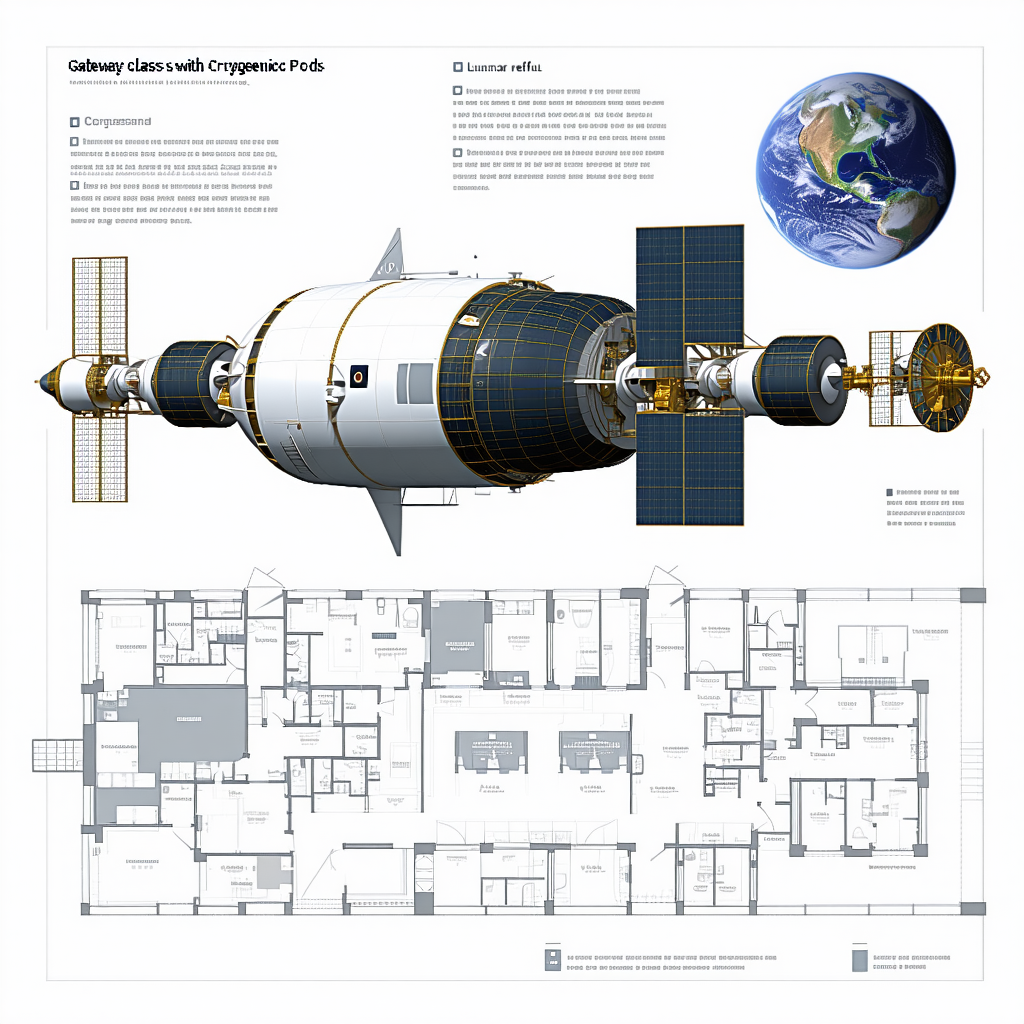 A Space Shuttle Is Shown In A Diagram, With A Large Globe In The Background