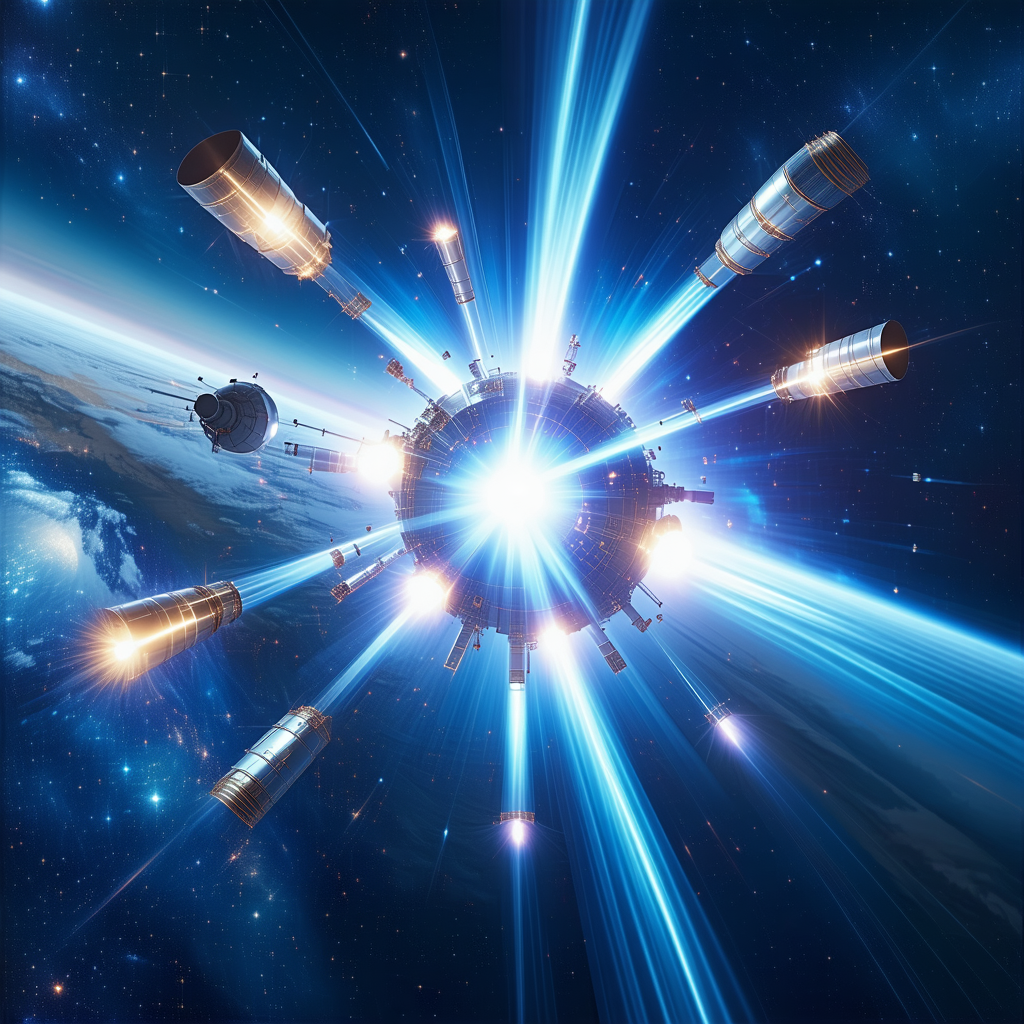 image, there large spacecraft dome-shaped