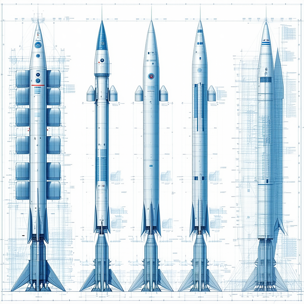 There Are Three Space Shuttles In The Image, Each With A Different Design