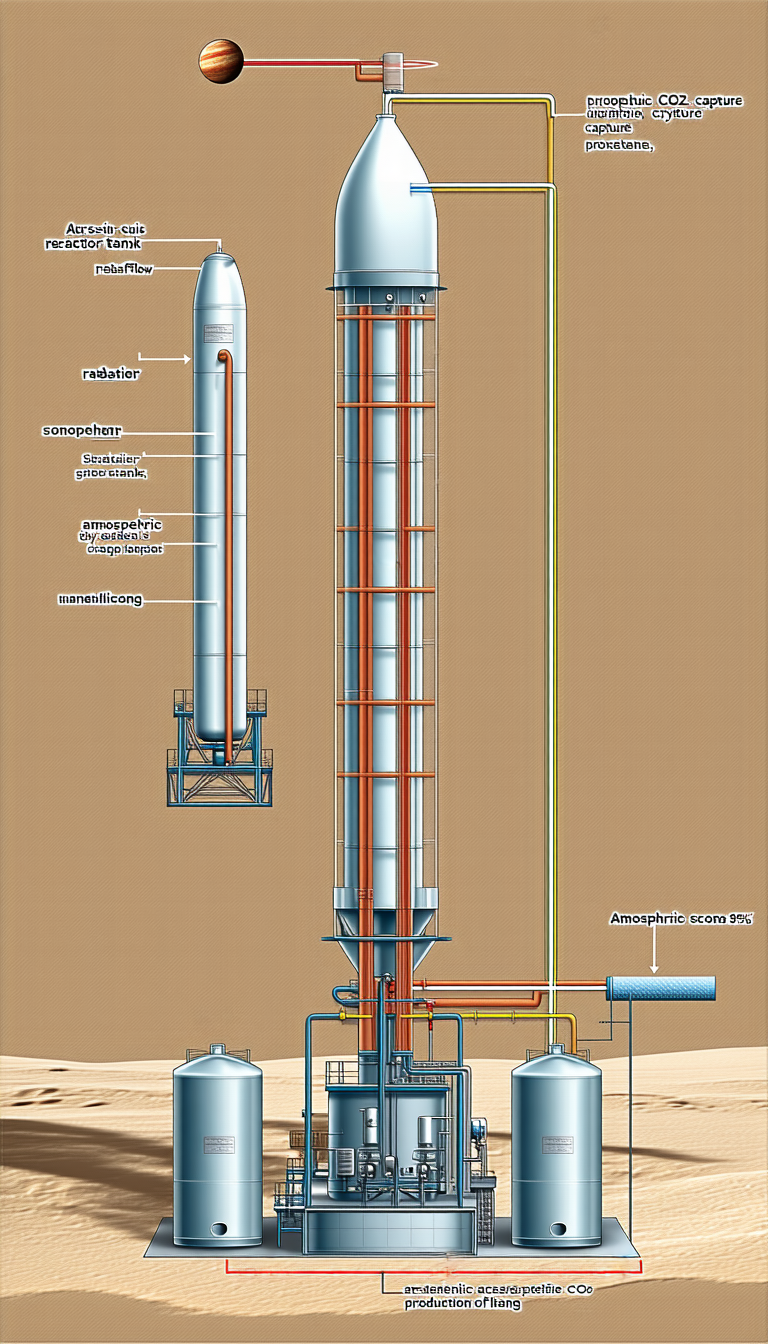 A Large Rocket With A Long, Curved Pipe Attached To It