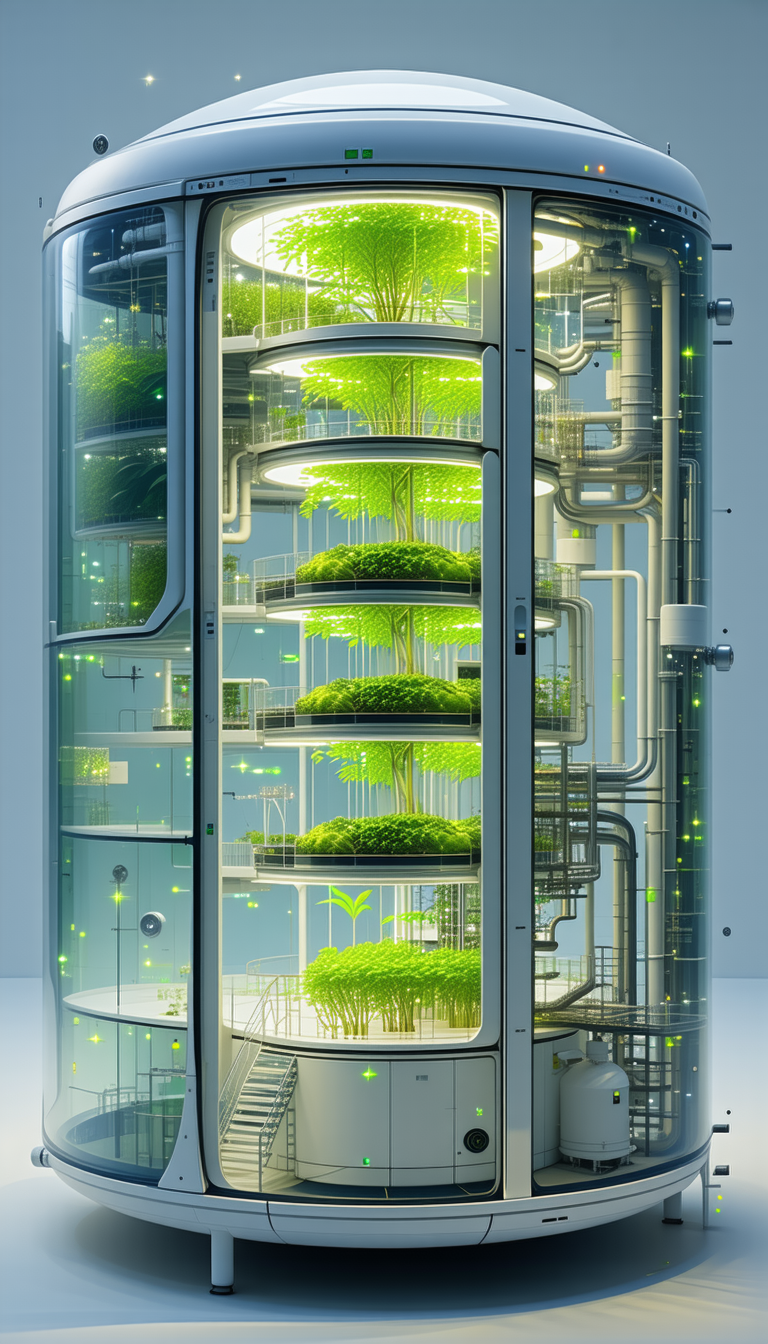 A Large, Multi-layered Structure That Houses A Variety Of Plants