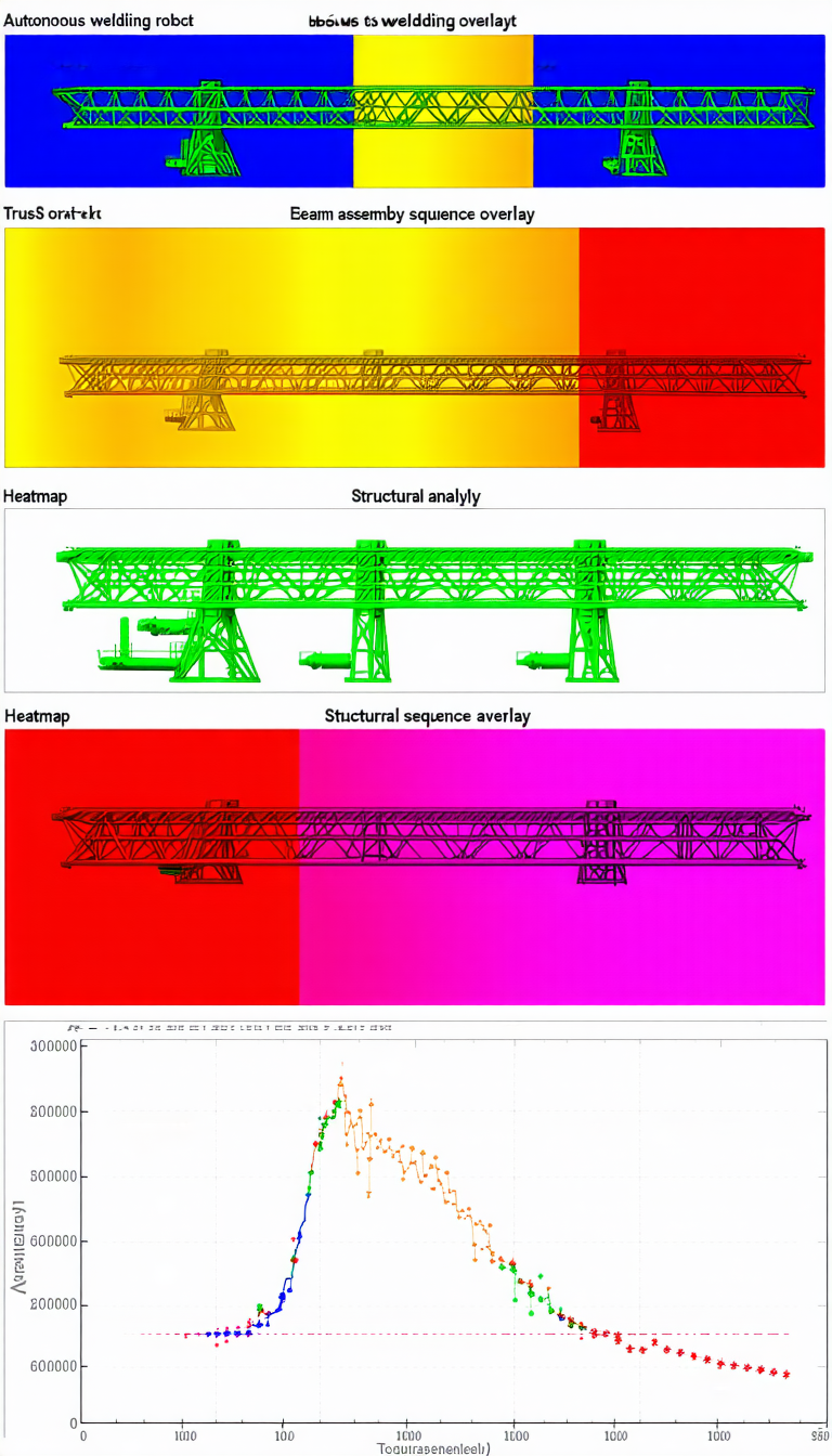 The Image Is A Series Of Four Pictures, Each Showing A Different Perspective Of A Large Green Crane