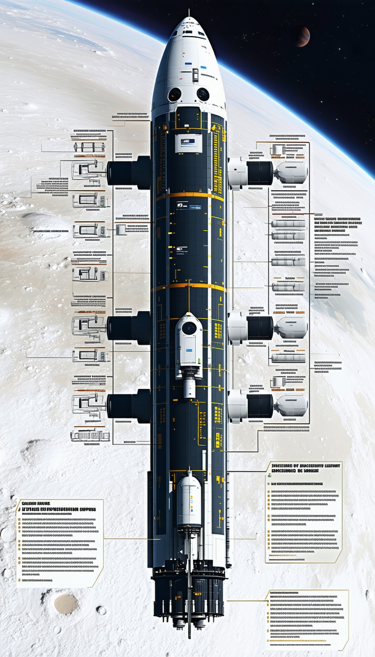 A Diagram Is Displayed Showing The Different Parts Of A Spacecraft