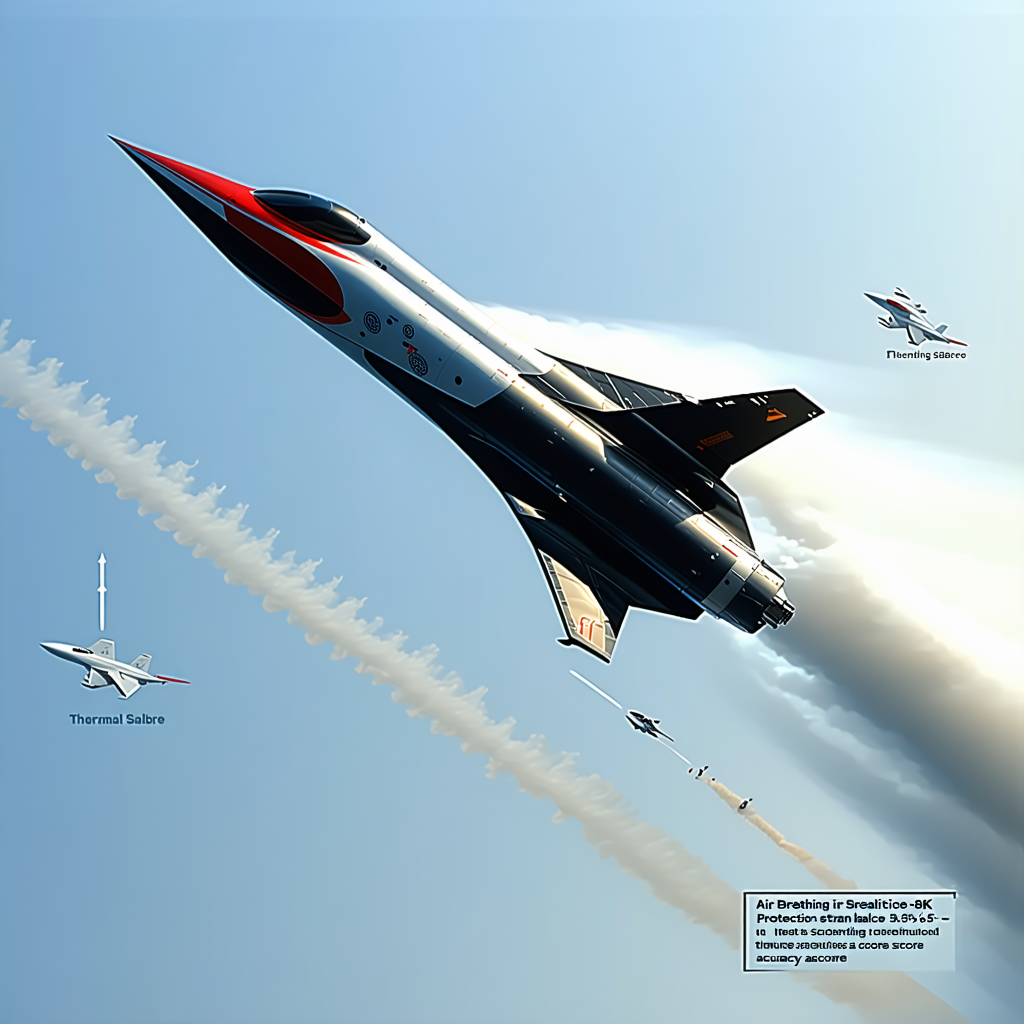 A Fighter Jet Is Flying Through The Sky, Leaving A Trail Of Smoke Behind It