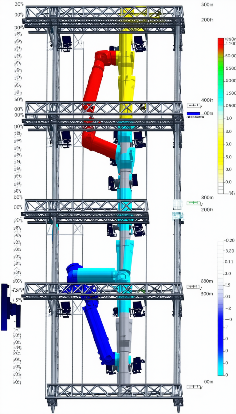 The Image Is A 3d Model Of A Large Pipe System, Likely A Water Or Gas Pipeline