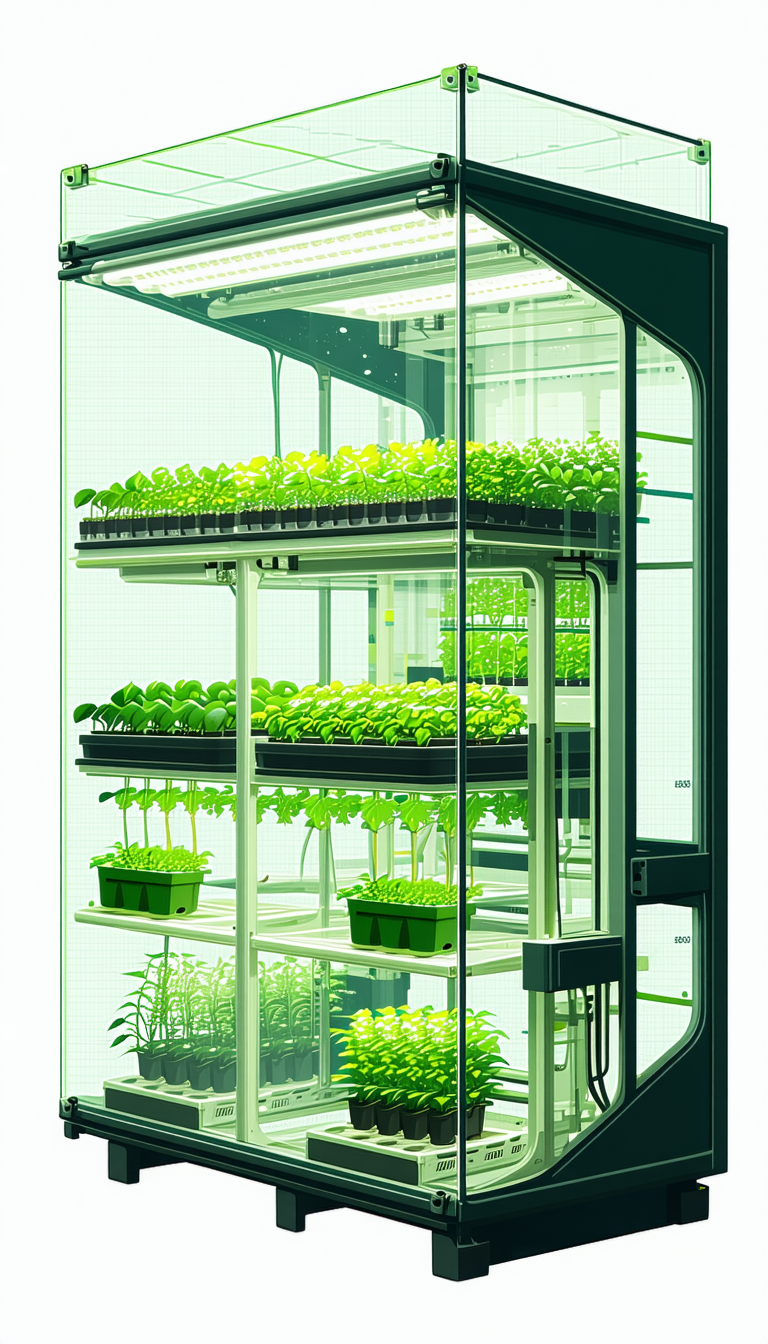 In The Image, There Is A Large Greenhouse Filled With Numerous Potted Plants
