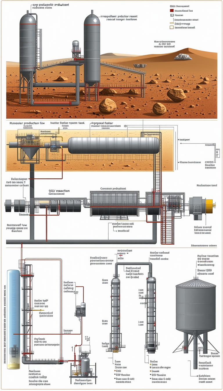 The Image Is A Diagram Of A Refinery Process, Showing The Various Stages Of Oil Refining