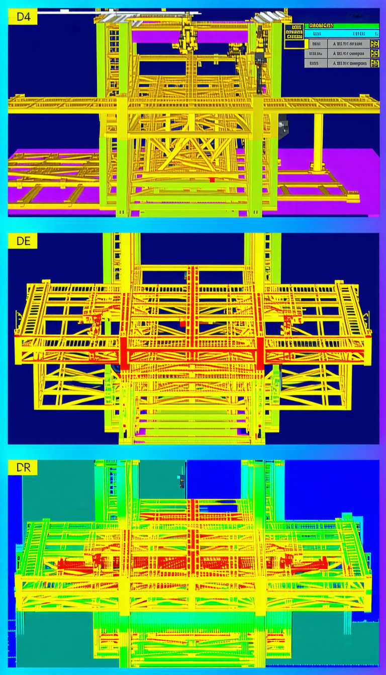 The Image Is A Collage Of Three Different Pictures Of A Large Metal Structure
