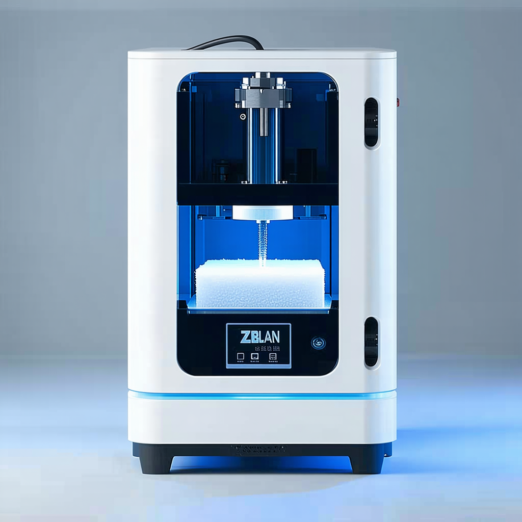 A White 3d Printer Is Sitting On A Table, Ready To Print