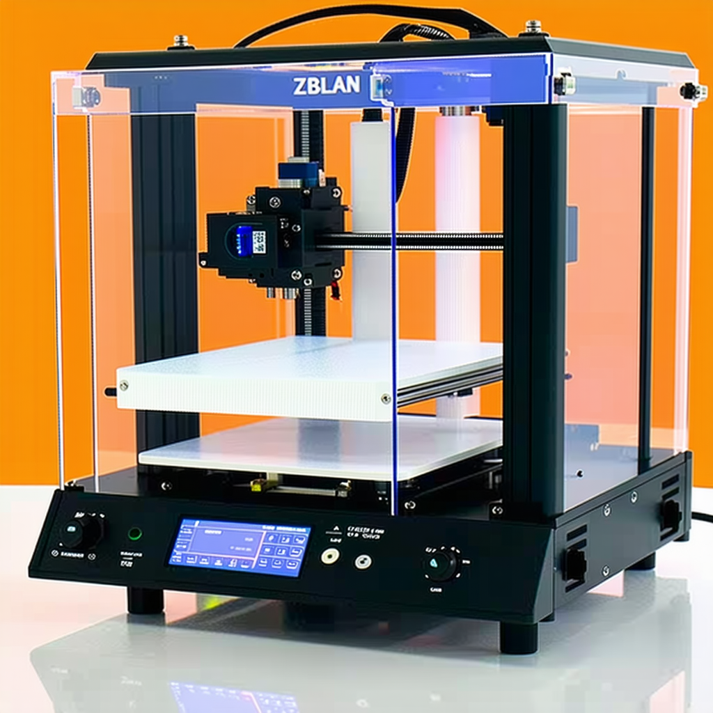 A Black And White 3d Printer Is Sitting On A White Table
