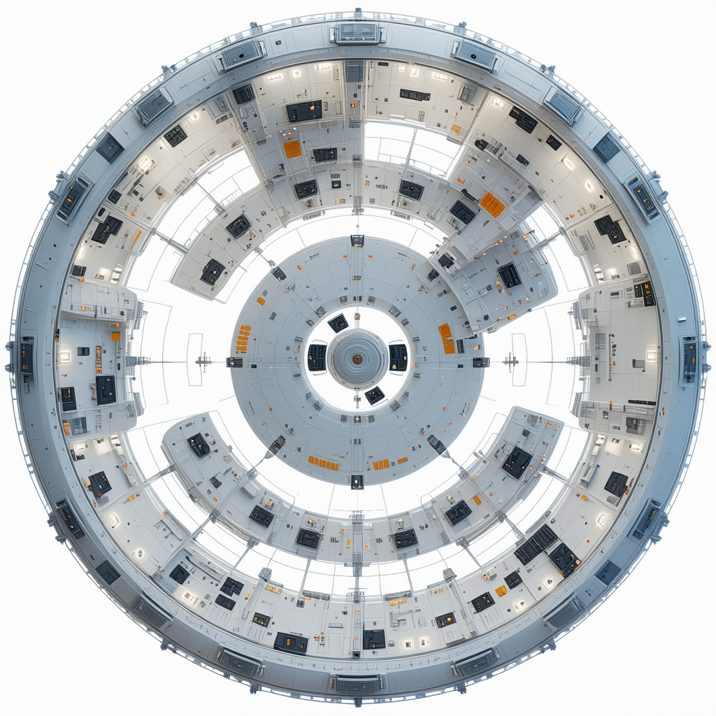 The Image Is A Close-up Of A Large, Round, White Structure With Many Windows