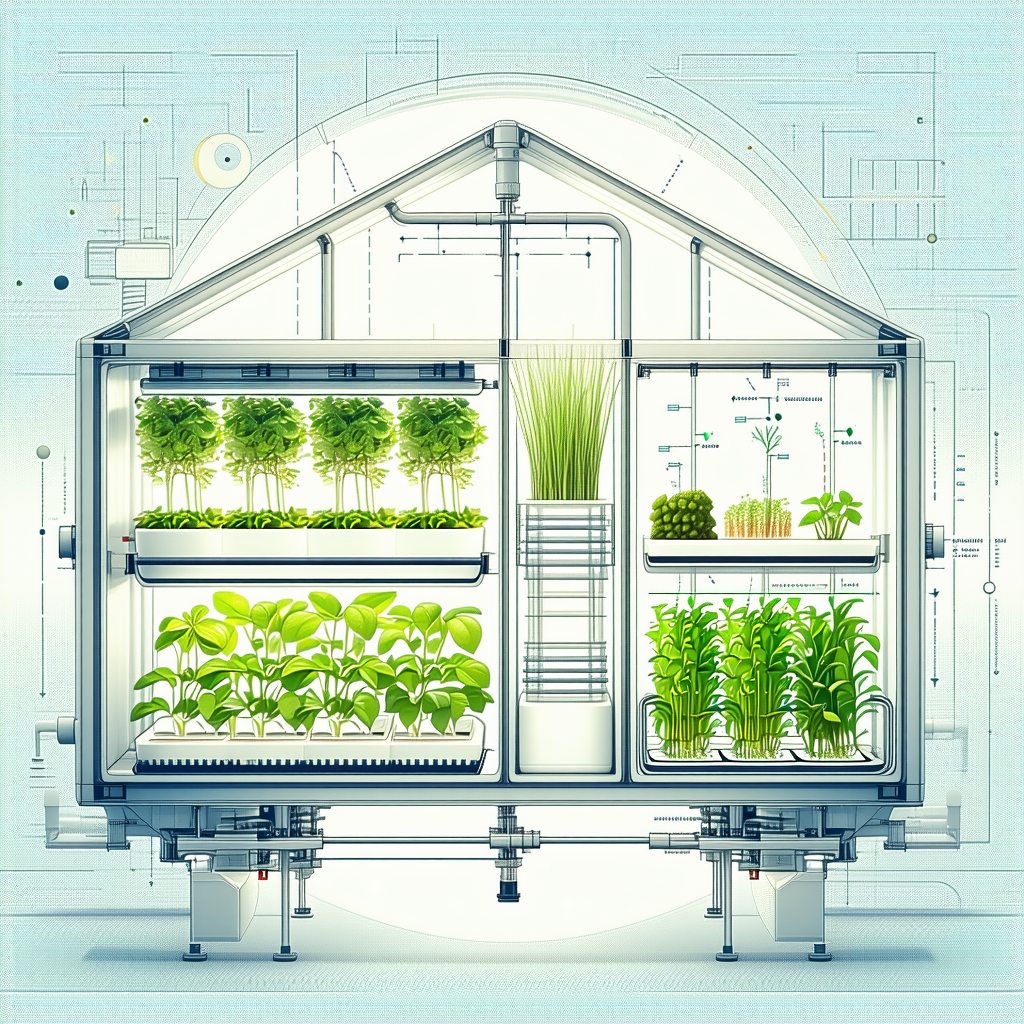 A Large, Futuristic Greenhouse Filled With Various Plants