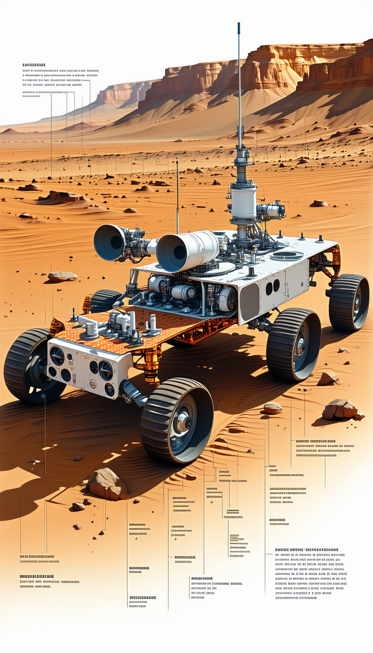A Futuristic Vehicle Is Shown In A Drawing, With A Large Rocket On The Back