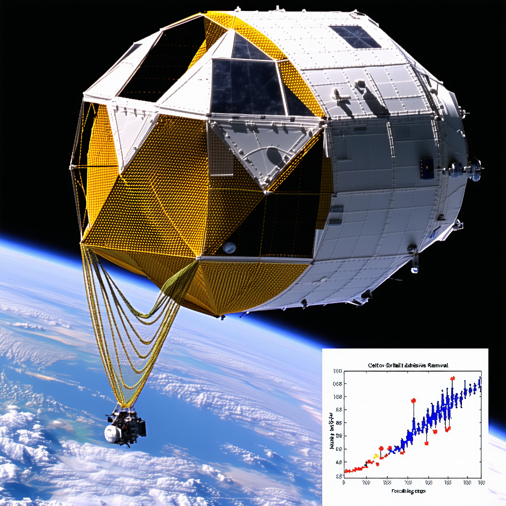 A Large, White Spacecraft With A Dome-shaped Structure On Top, Floating In The Sky