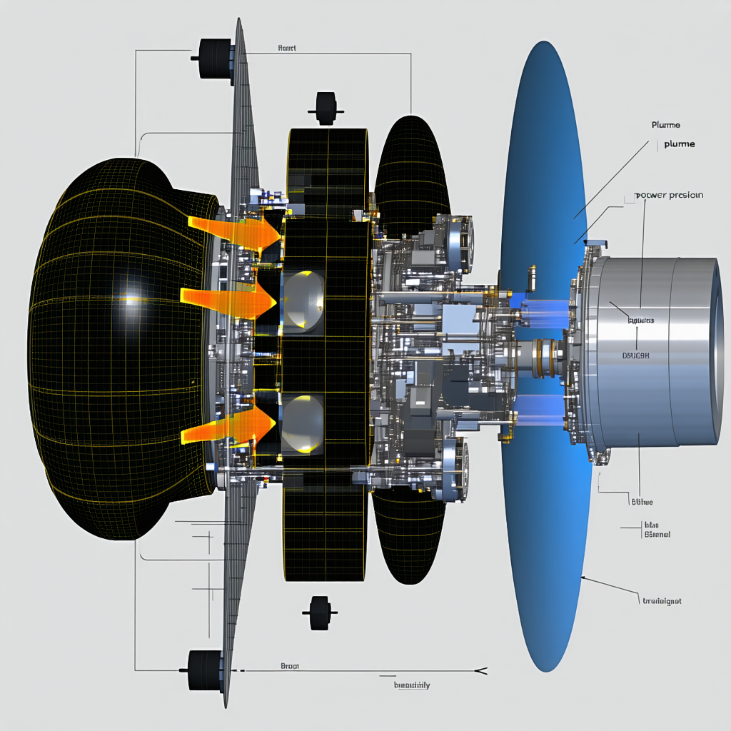 A Blue And White Jet Engine Is Shown In A Diagram