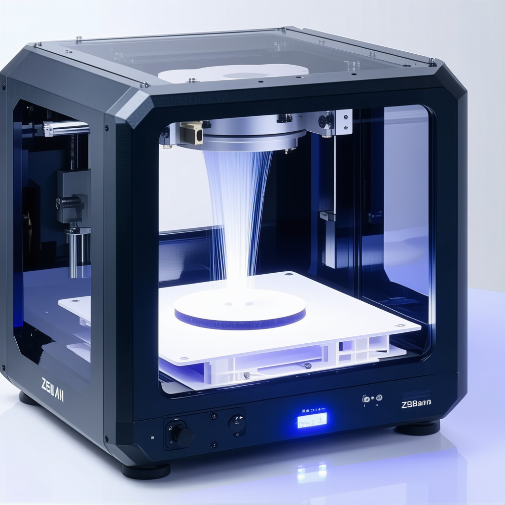 A 3d Printer Is In The Process Of Creating A White Object