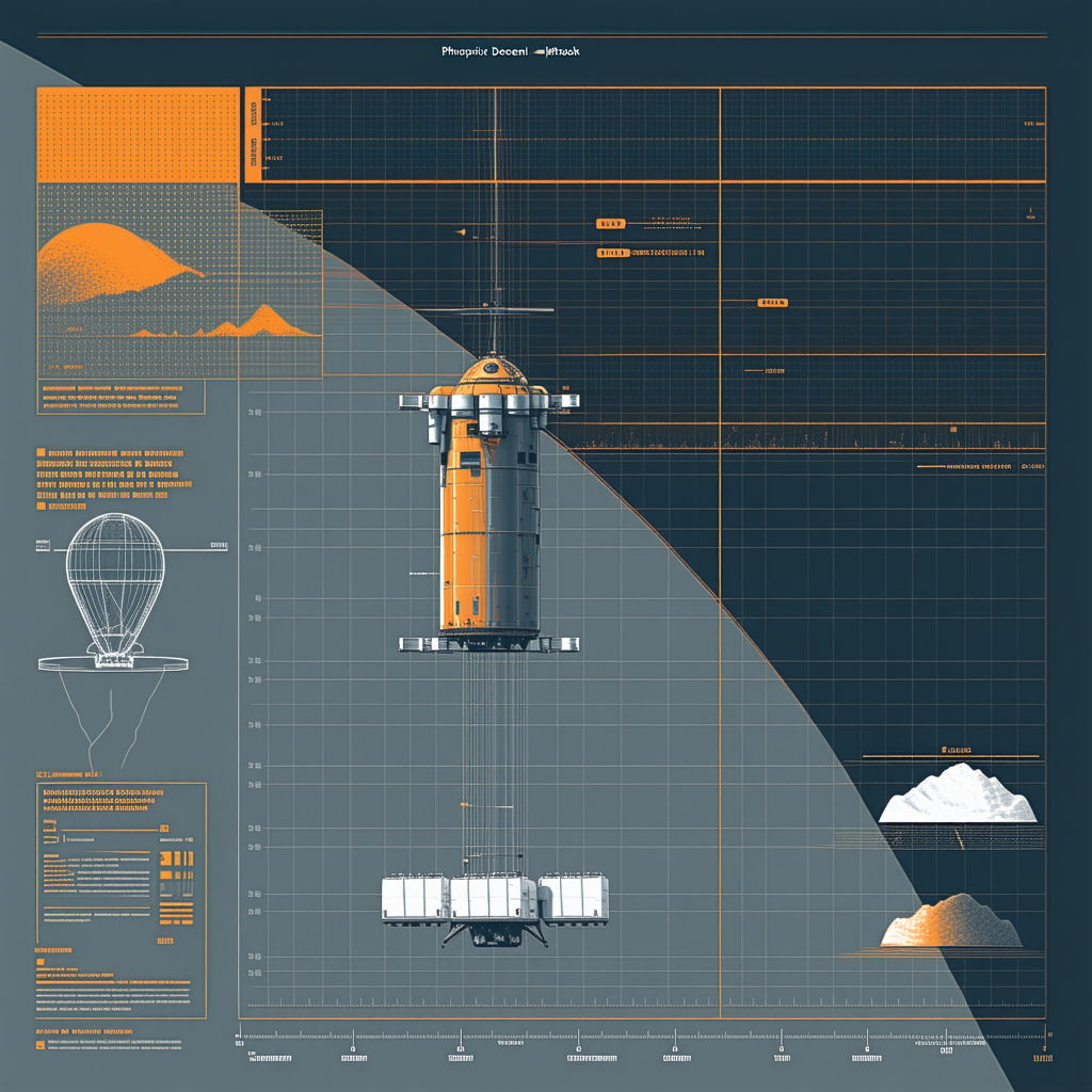 A Large Orange Spacecraft Is Shown In A Drawing, With A Smaller Spacecraft In The Background