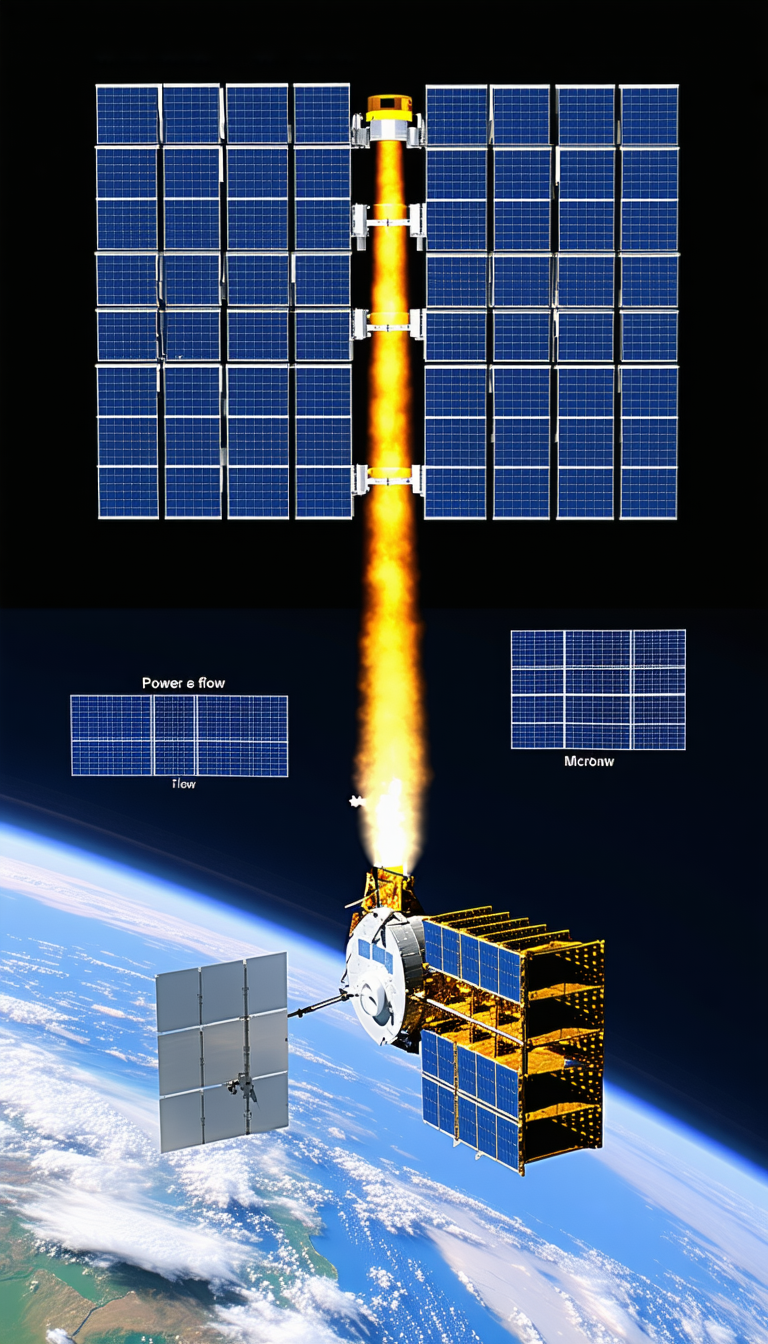 A Spacecraft With A Long Tail, Flying Through The Sky
