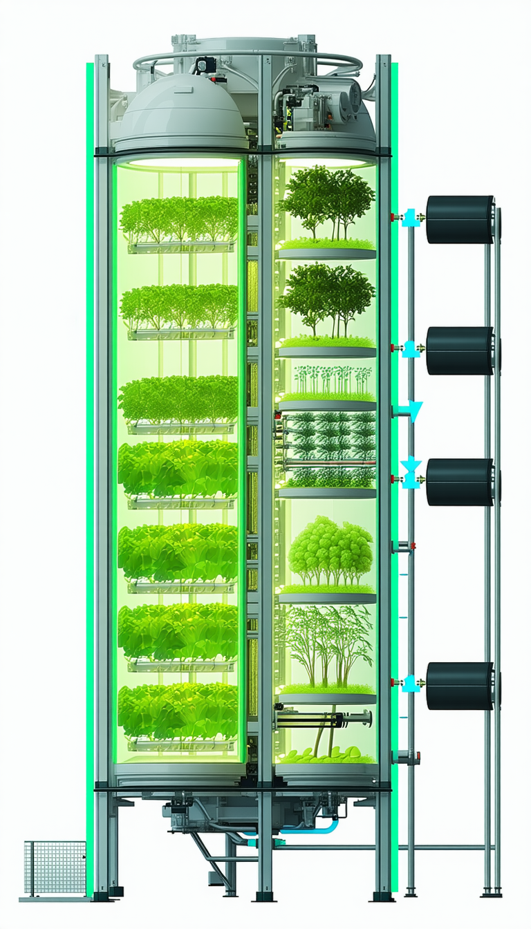 A Large, Multi-level Greenhouse Filled With Various Plants