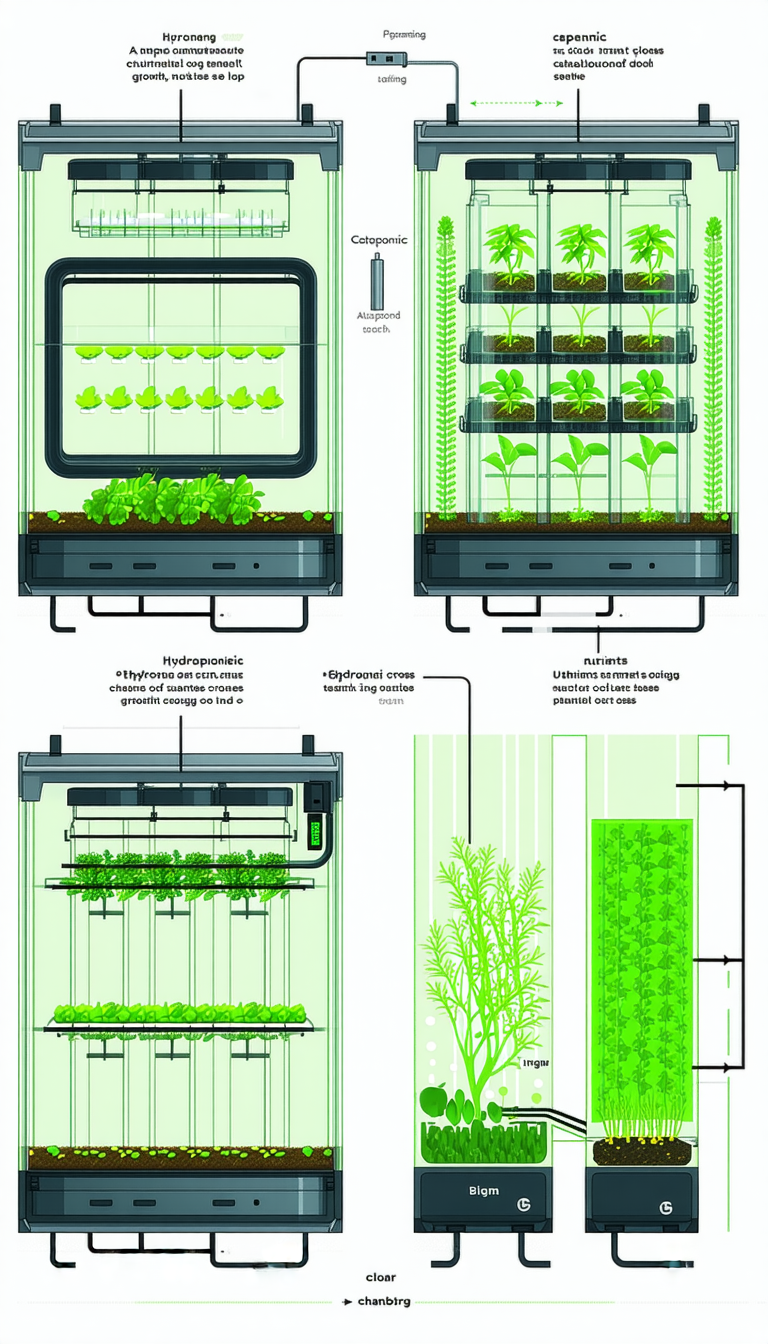The Image Is A Diagram Showing The Process Of Growing Plants In A Hydroponic System