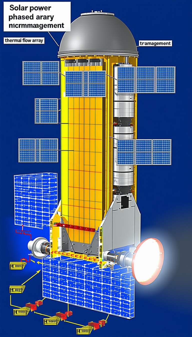 A Large Spacecraft With A Solar Panel On Its Side