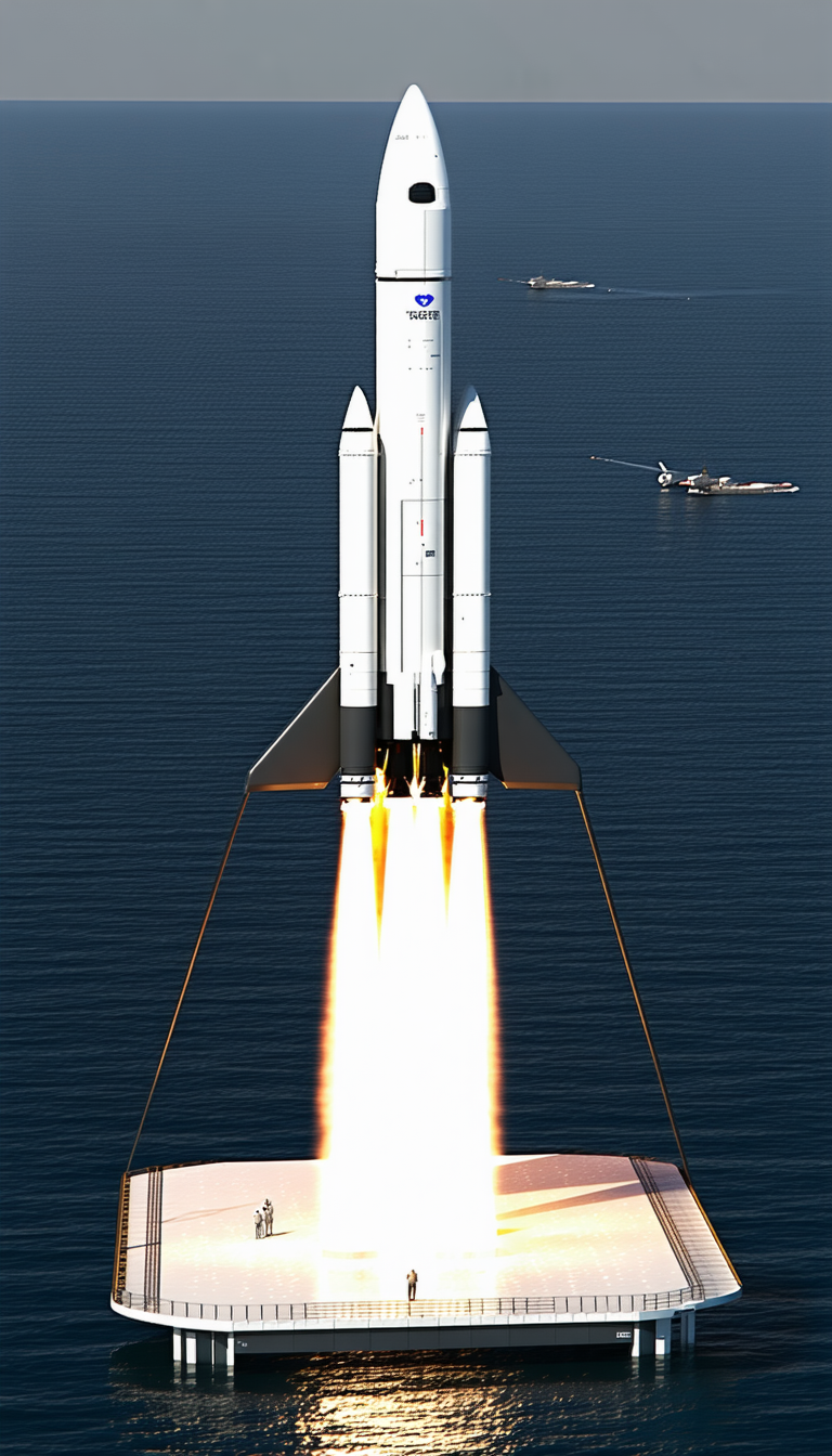 A Rocket Is Flying Through The Sky, Leaving A Trail Of Smoke Behind It