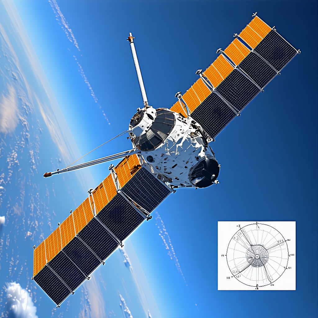 A Spacecraft With A Large Dome On Top, Flying Through The Vast Expanse Of Space