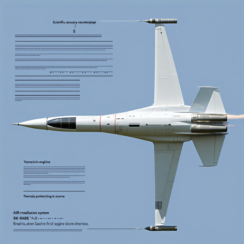 A White Fighter Jet Is Shown In A Diagram, With Its Wings And Engine Visible
