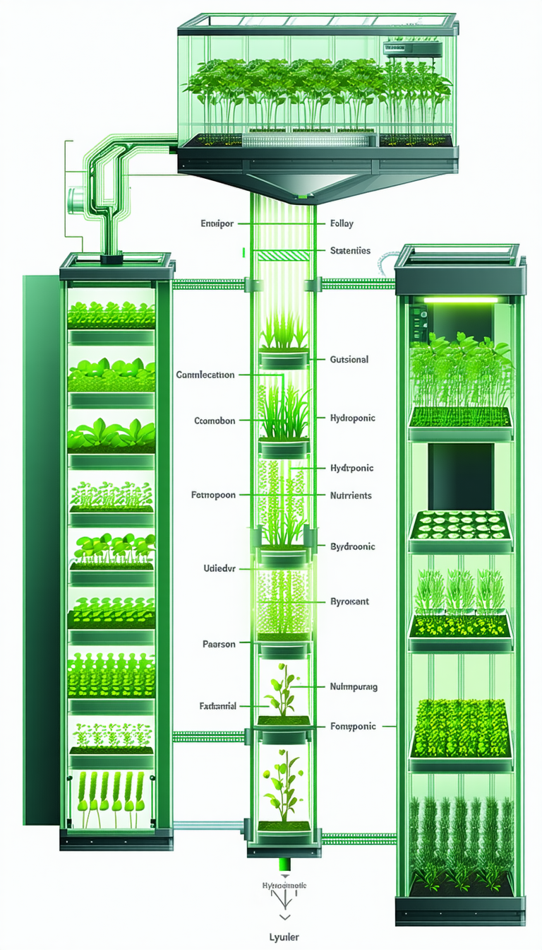 detailed drawing hydroponic system