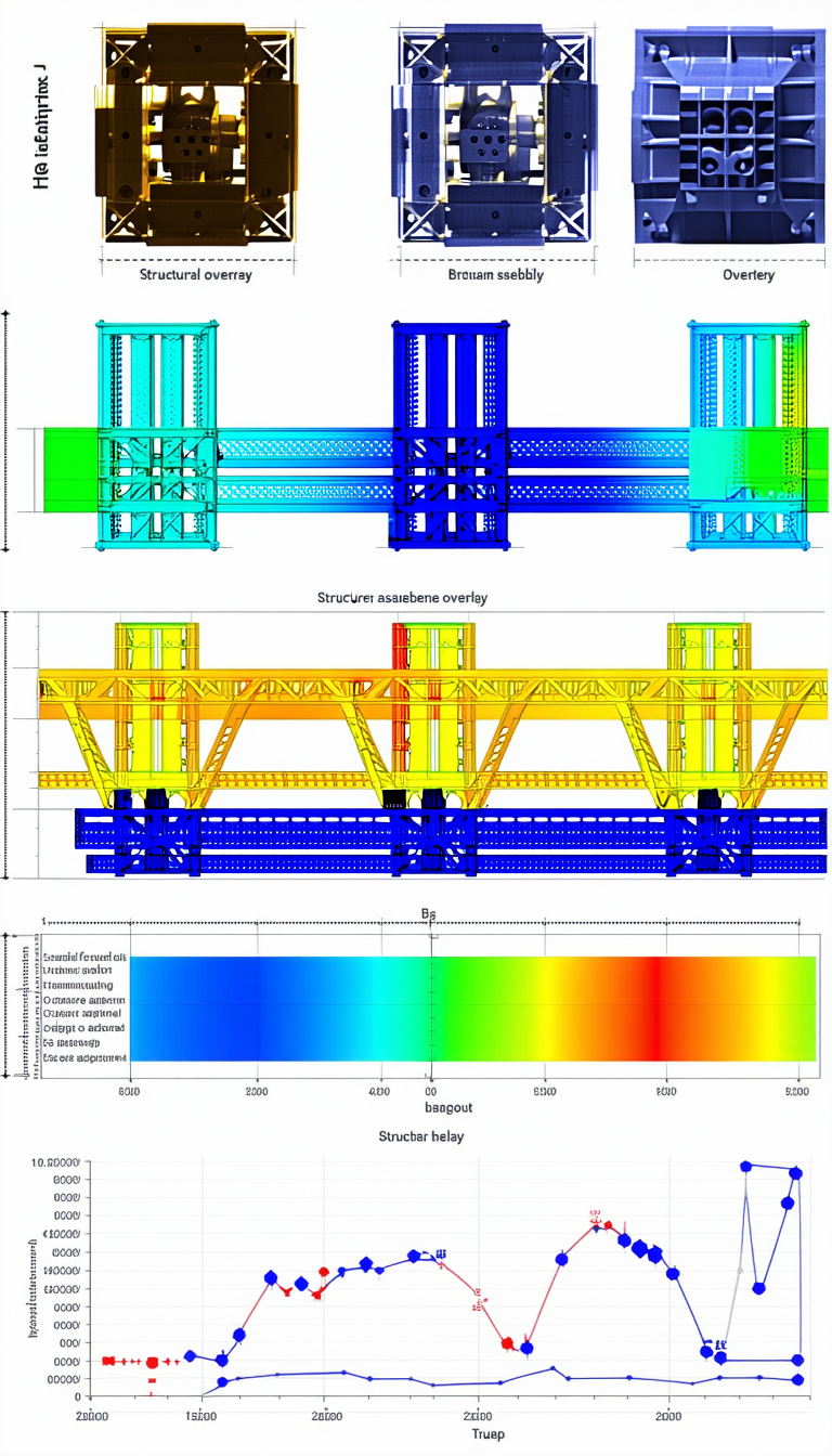 The Image Is A Blueprint Of A Large Structure, Possibly A Bridge Or A Building