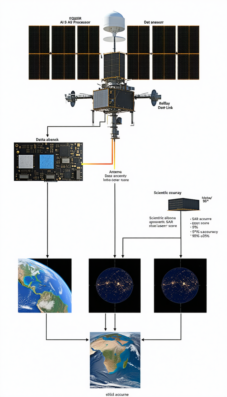 The Image Is A Diagram That Shows The Relationship Between A Satellite And A Ground Station