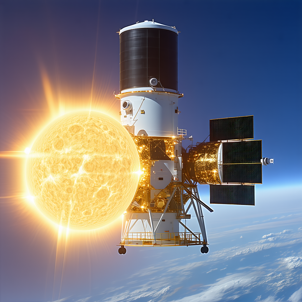A Space Shuttle With A Large Dome On Top, Flying Through The Sky