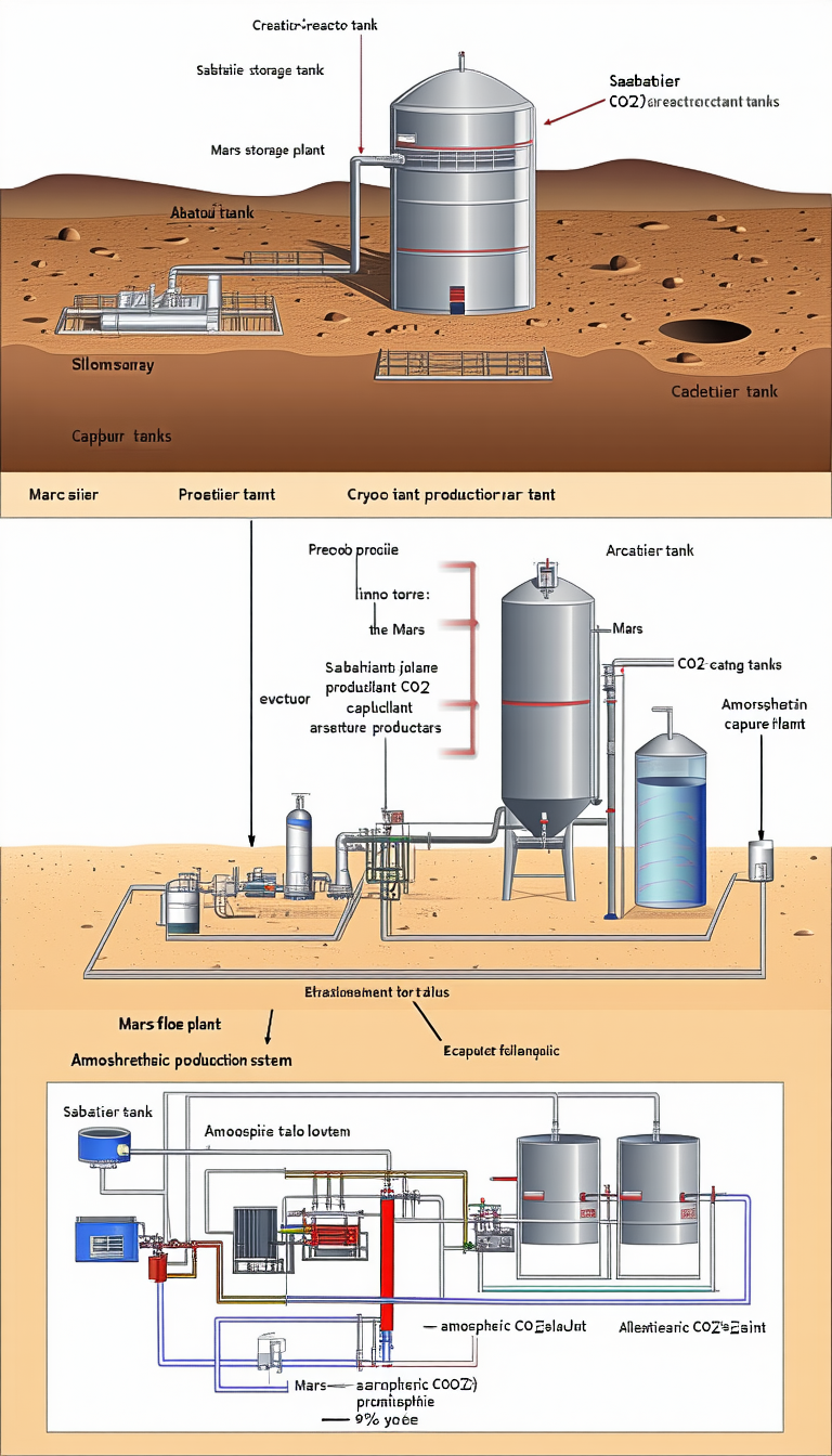 A Diagram Of A Chemical Plant, With A Focus On The Production Of Ammonia