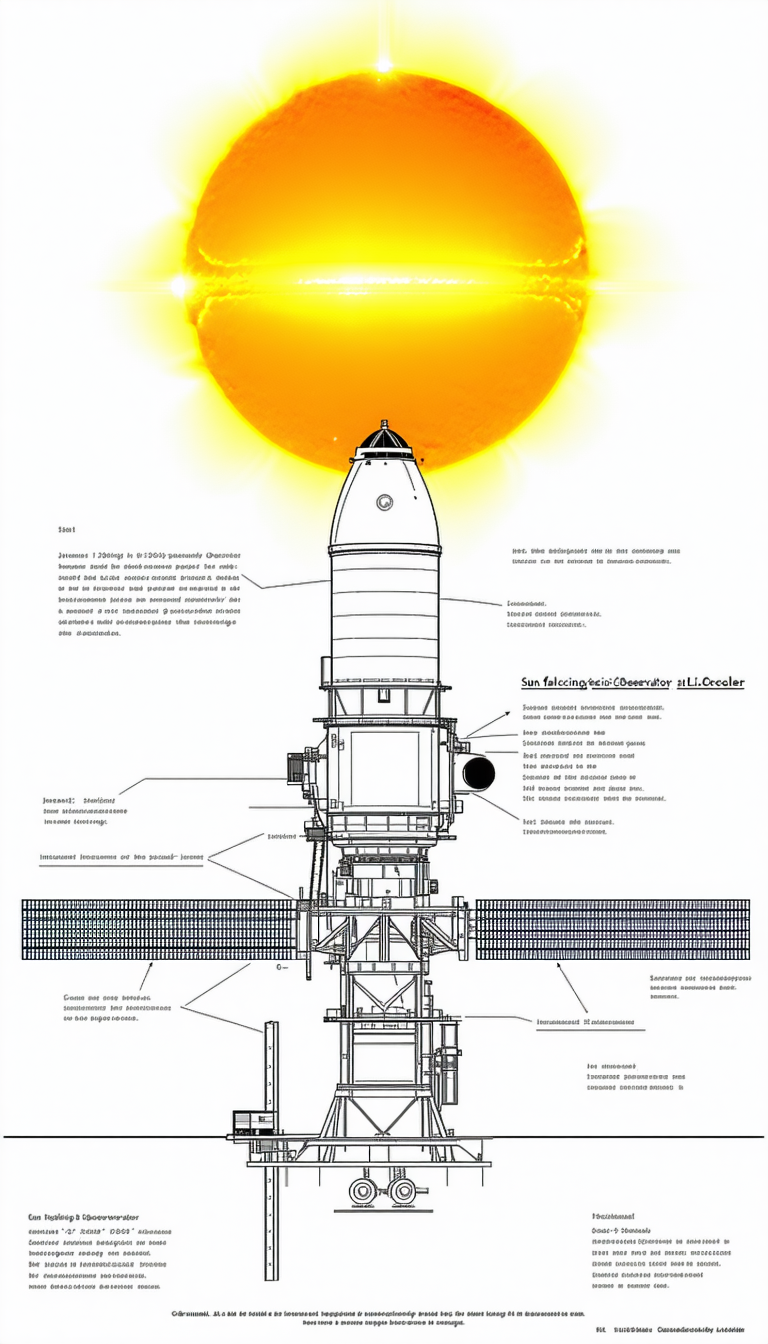 A Large Spacecraft Is Shown In A Diagram, With Various Parts Labeled