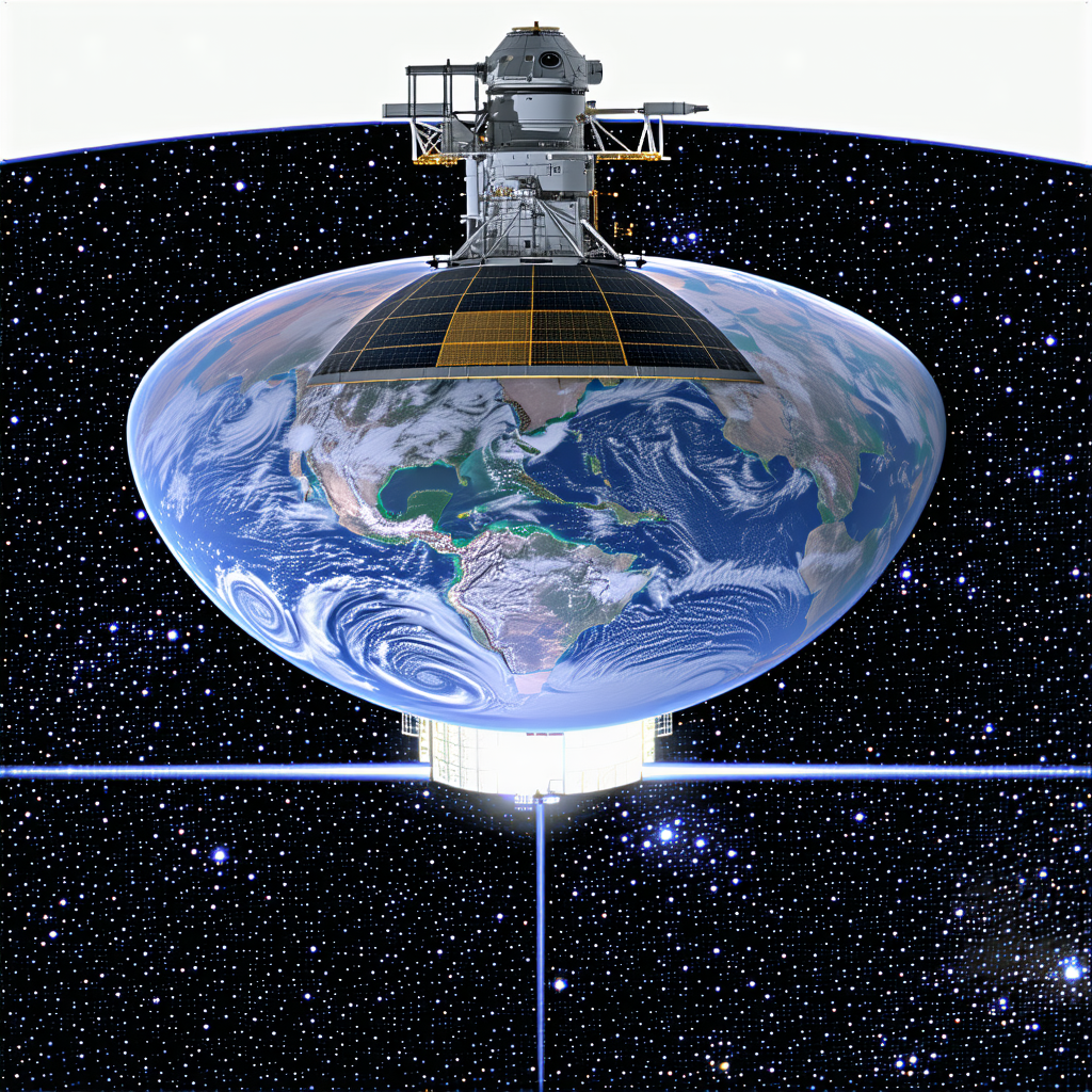A Large, Round Spacecraft With A Dome-shaped Structure On Top