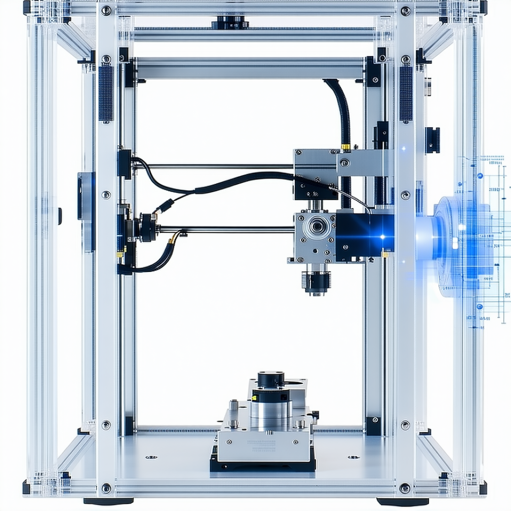 A 3d Printer Is Shown In A Close-up View