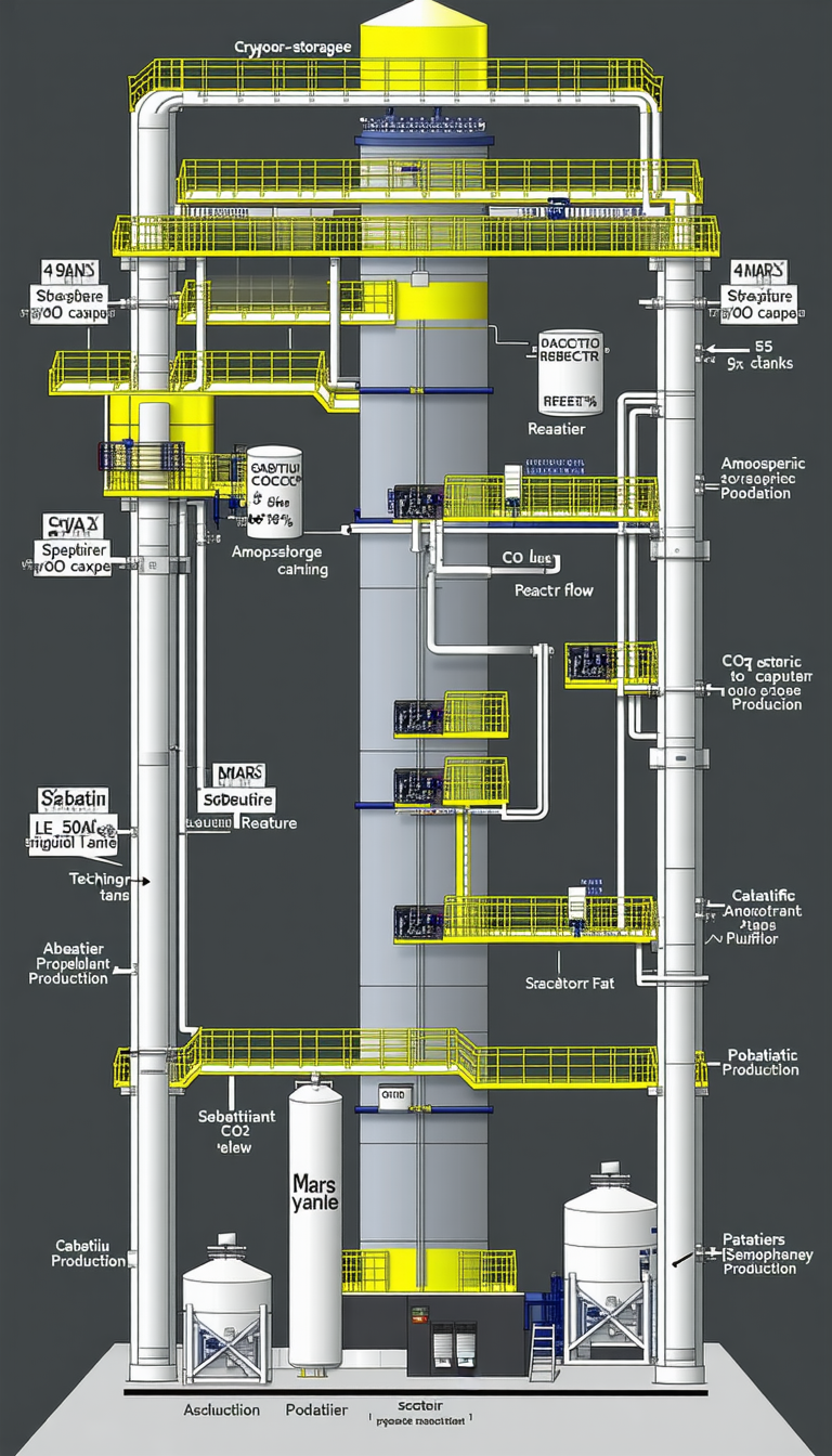 A Detailed Diagram Of A Chemical Plant Is Displayed
