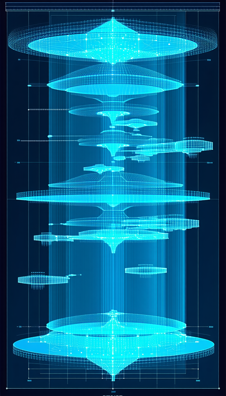 A Blue And White Image Of A Space Ship Is Displayed