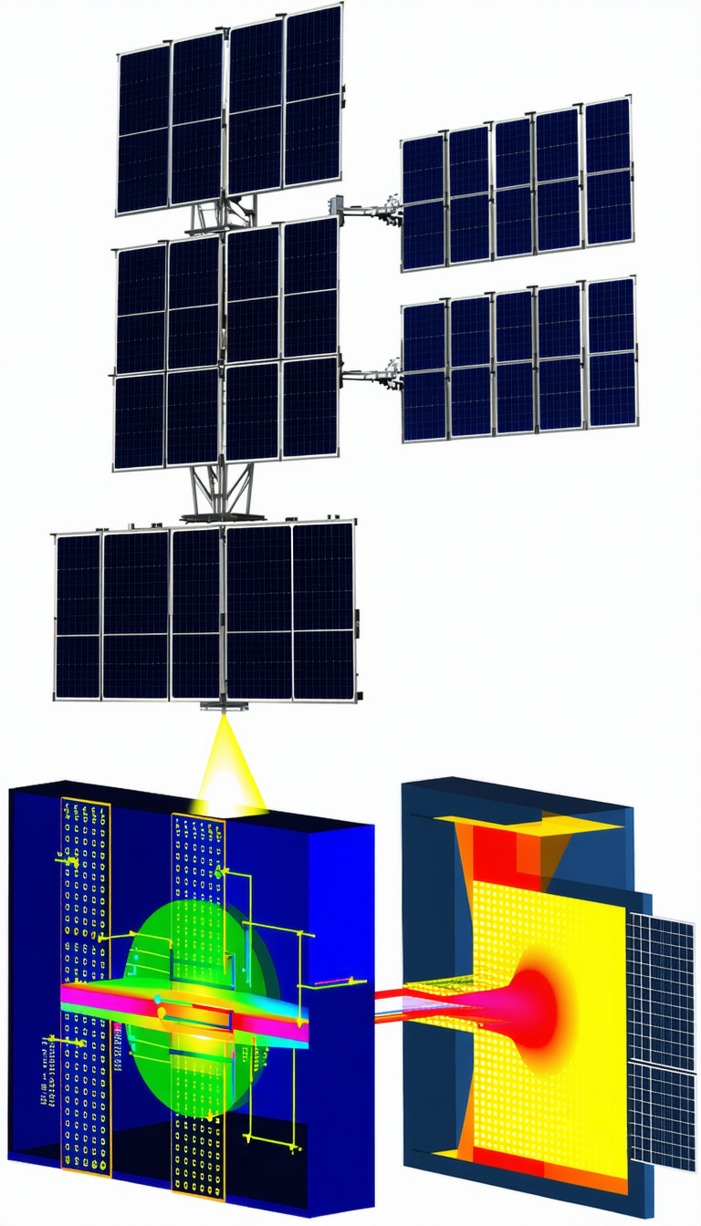 A Solar Panel System With Three Different Solar Panel Setups