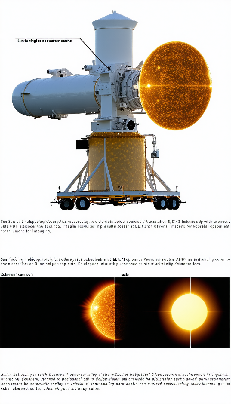 The Image Is A Diagram Of A Spacecraft, Specifically A Sun-facing Heliophysics Observatory