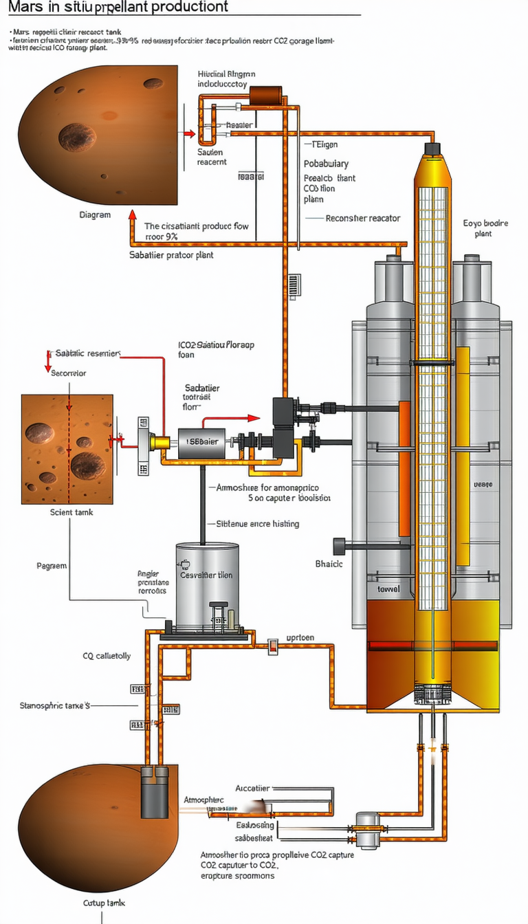 The Image Is A Diagram Of A Chemical Plant, Showing The Process Of Creating A Product