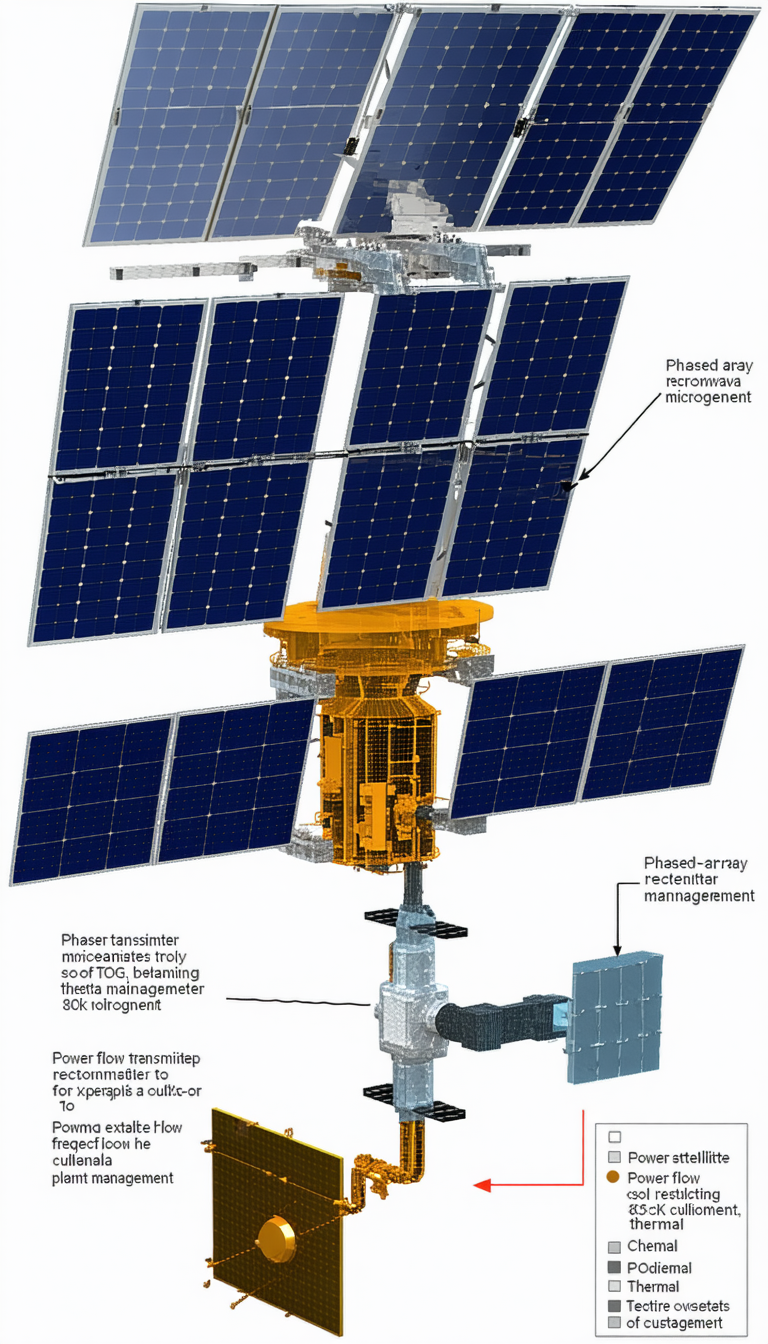 A Space Station With A Solar Panel On Top Of It
